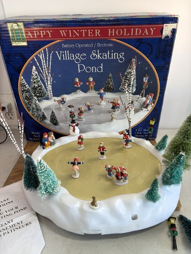 Happy winter holiday village - happy,