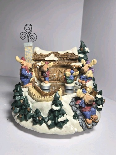 Vtg moose ice skating - ice, pond